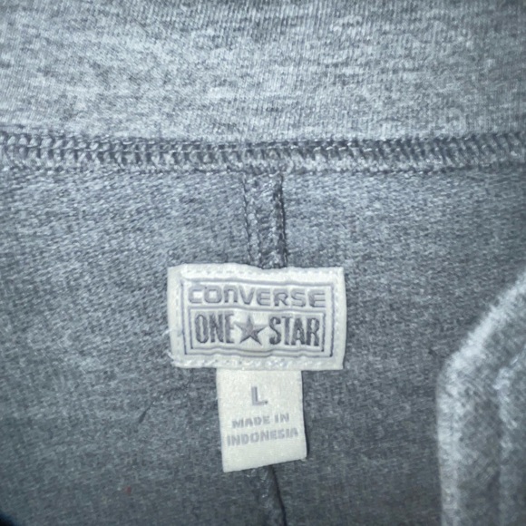 Converse Women's Long Sleeve Button Sweater Gray L - Picture 4 of 4